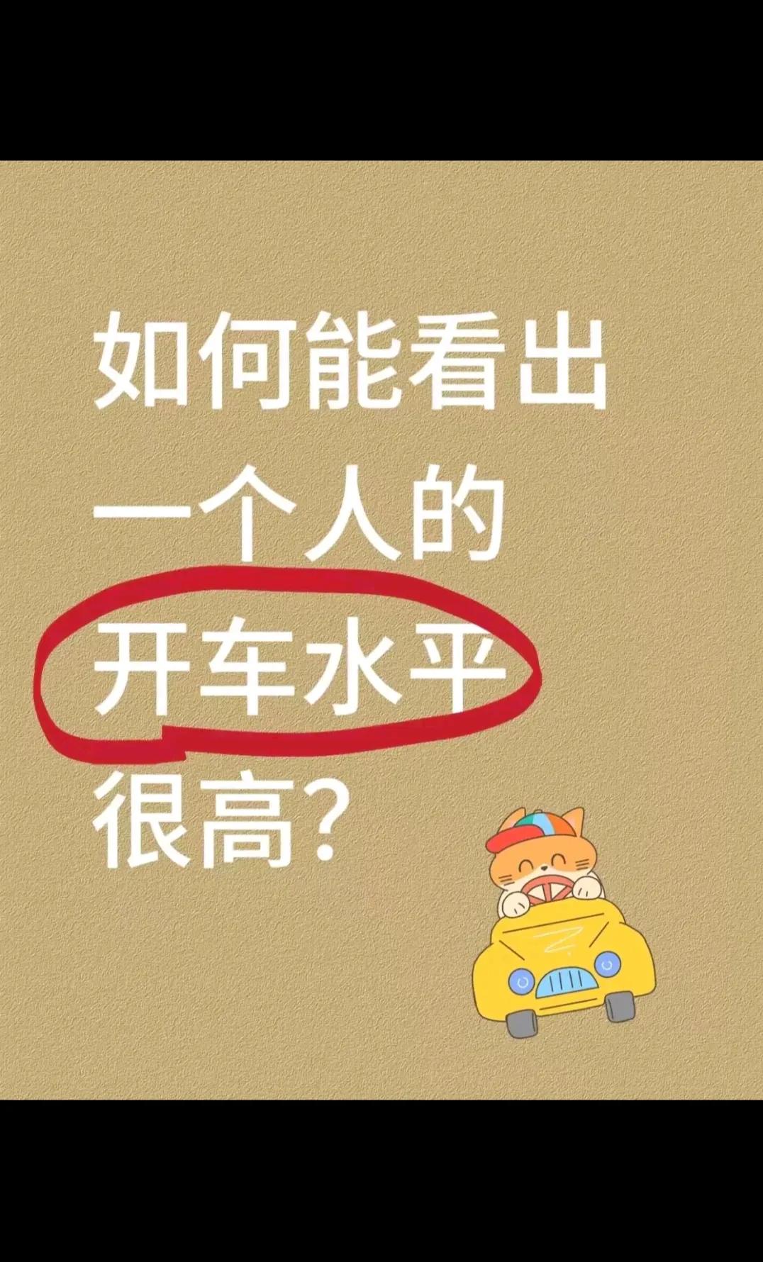 如何能看出一个人的开车水平？？？？
