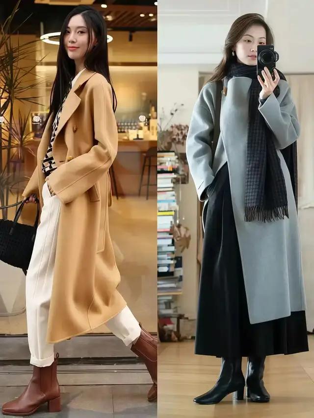 2026年了“大衣+靴子”最好看
是冬季王炸组合！
大衣与靴子的冬日交响
同色系