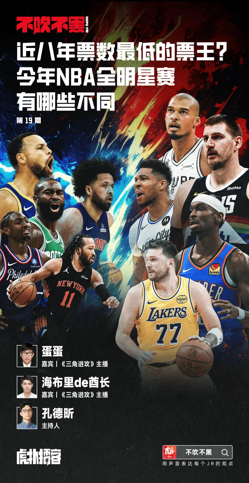 虽然自己电台🐦了，但在虎扑《不吹不黑》和两位老师聊了聊全明星🙋🏽♂️ 