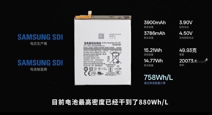 假设5.8mm 厚度的S25 Edge那块电池是最高密度的硅碳负极电池，那么也只