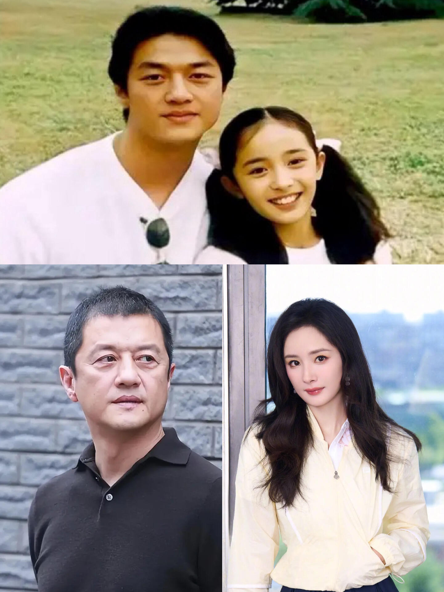 杨幂李亚鹏合照杨幂11岁旧照 杨幂11岁和李亚鹏一起拍戏，有合照曝光~杨幂那会儿