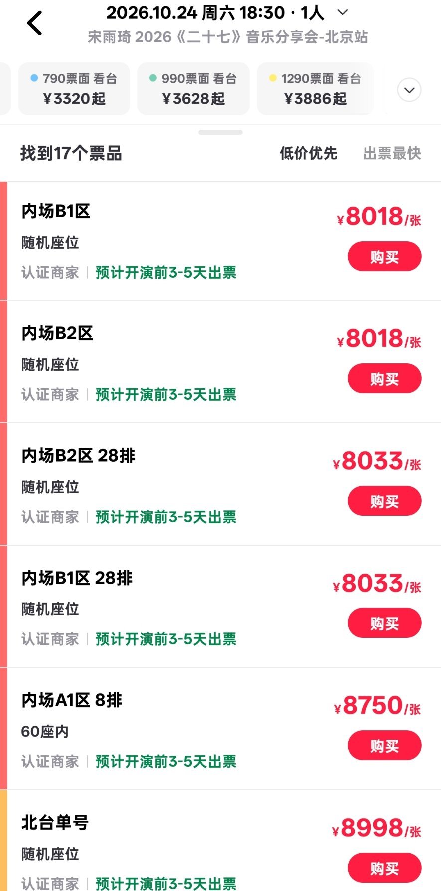 宋雨琦syq宋雨琦 大家尽量不要高价买黄͛牛͛票͛ 现在二级市场这个溢价实在太夸