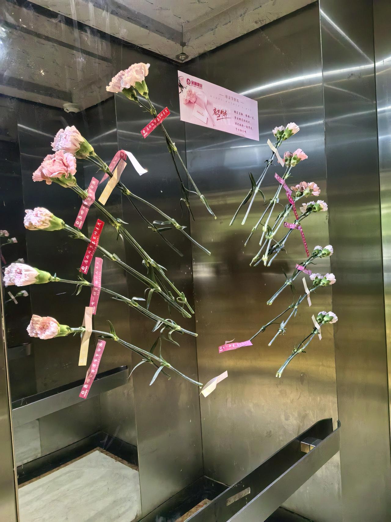 今天母亲节，物业这波操作，绝了


一大早坐电梯刚开始还没看见，突然一抬头吓我一