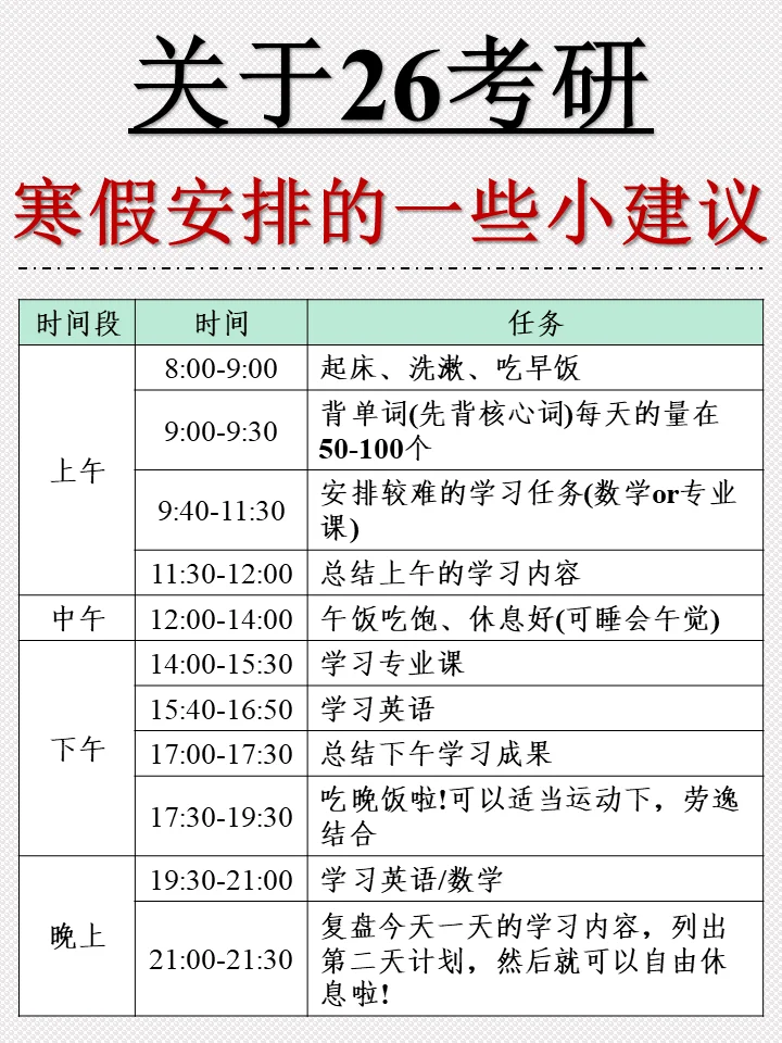 大三寒假无痛考研❥这样学简直不要太轻松！