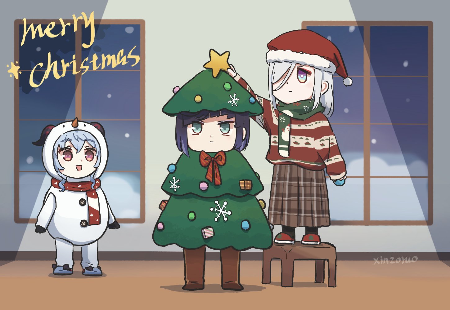 #原神4.3版本# 【甘雨】【夜兰】【申鹤】Merry Christmas⛄️?