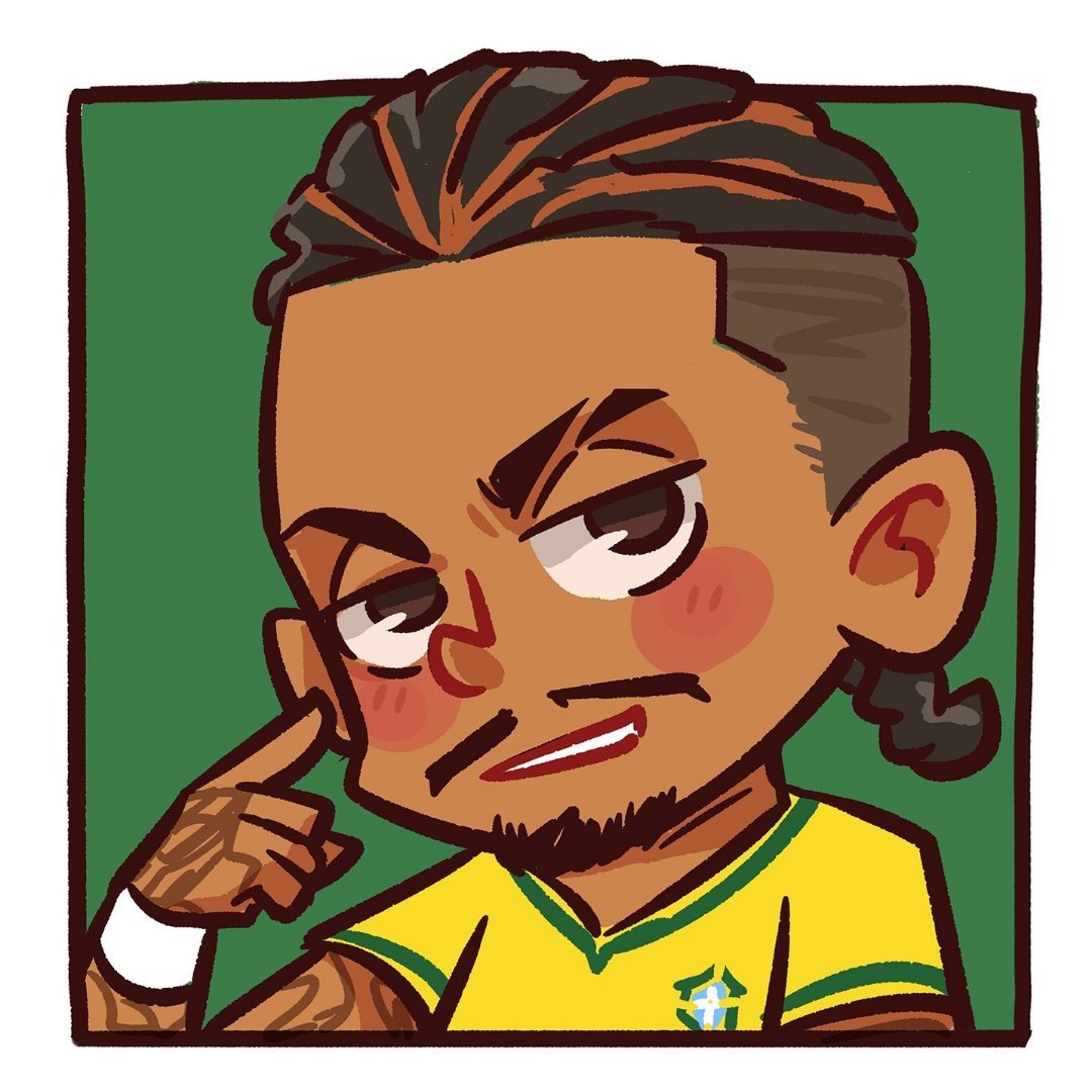 ⚽熬夜画完巴西队Q版头像！刚大胜找回状态的内马尔和队友们，眼睛亮晶晶的像揣了星星