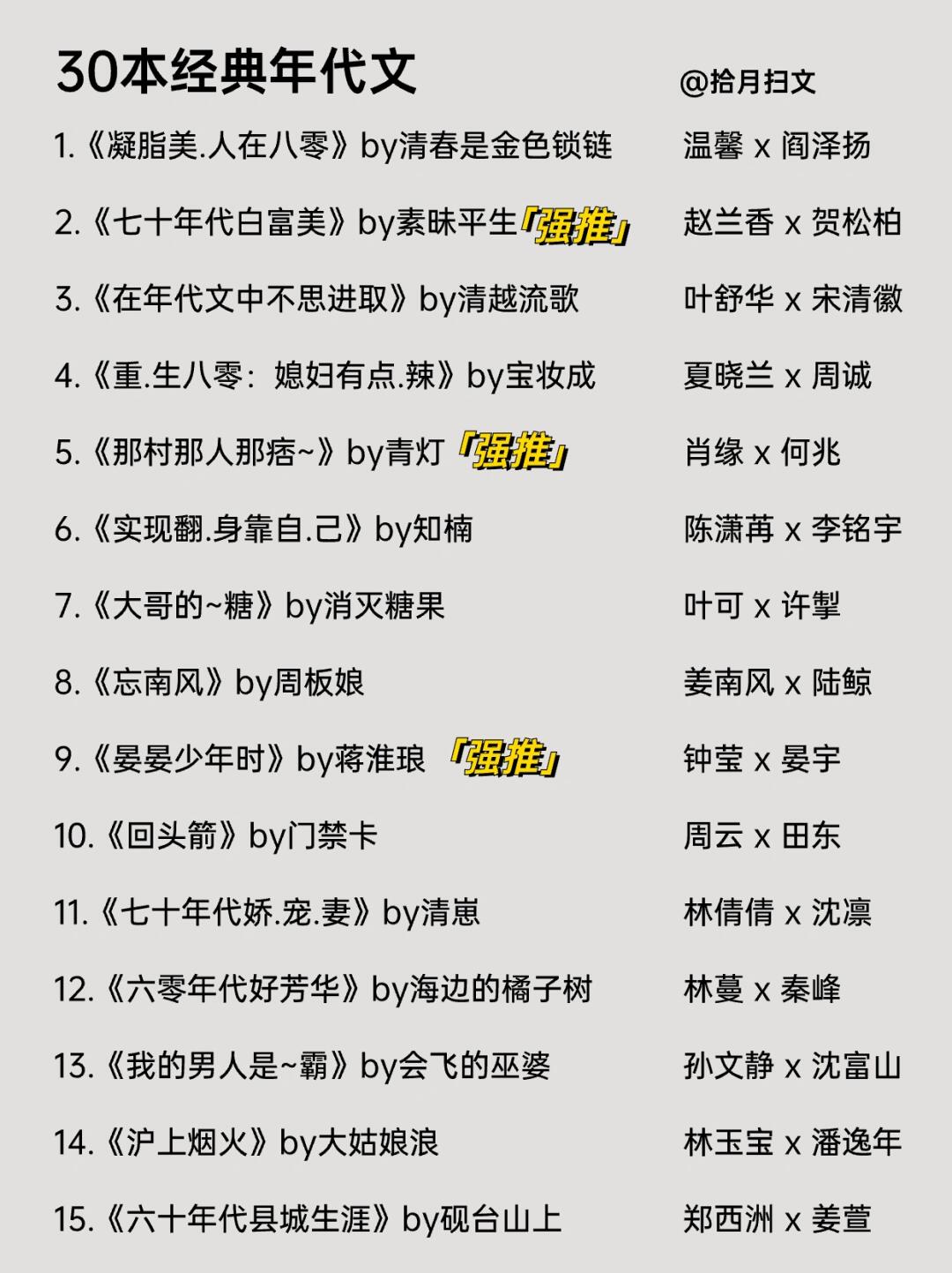30本巨绝年代文‼️娇女糙汉，逆袭发家致富