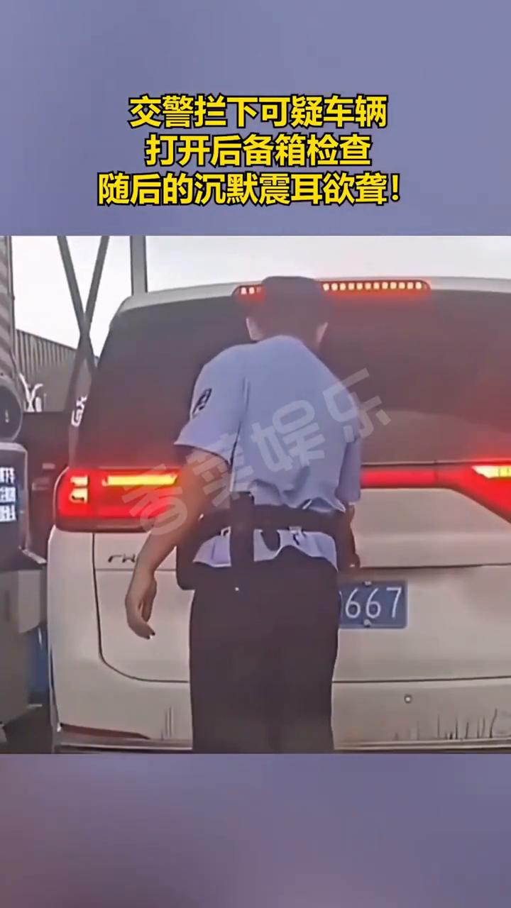 交警拦下可疑车辆，打开后备箱检查，随后的沉默震耳欲聋。