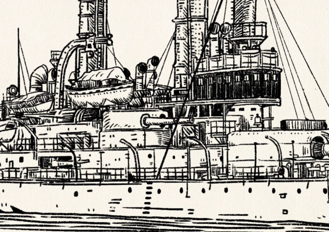 速写存档｜马萨诸塞号战舰