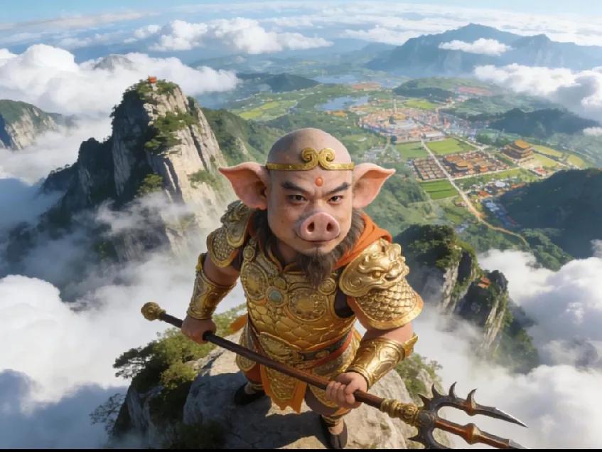 《天蓬元帅颂》
 原创
曾掌星河统万兵，
凌霄受诏号天蓬。
雄风坐镇玄天阙，
执