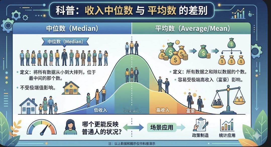 科普一下“收入中位数”与“平均数”