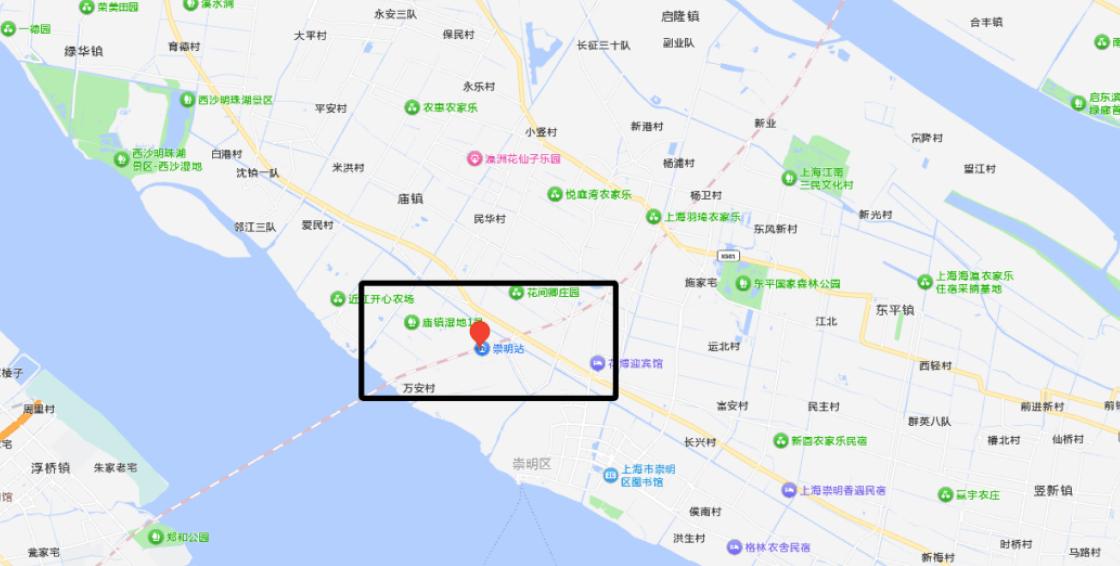 站场规模2台6线，站房面积约1万平方米，设计主题是“长江之翼”，位置在崇明区城桥