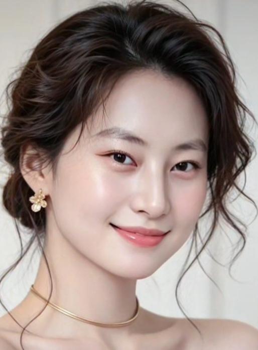 这姑娘笑起来真甜啊！