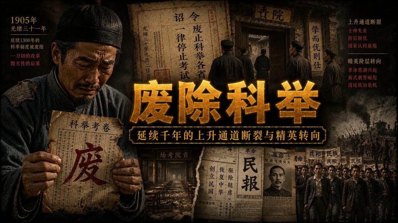 1905年9月2日，清政府确实颁布上谕废除科举制度‌，标志着在中国延续了约130