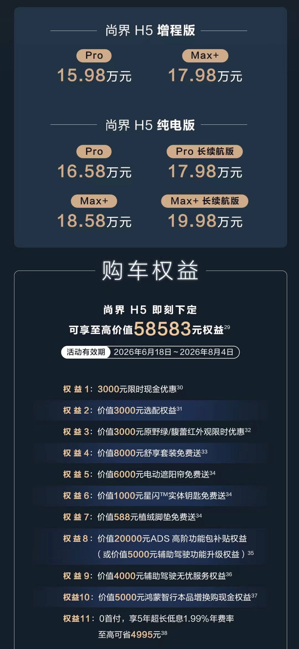 尚界 H5小改款上市 