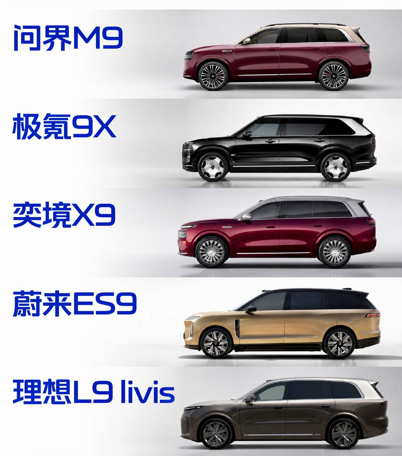 群雄逐鹿，方见真章，五十万级大六座旗舰市场早已告别单品独大的局面。问界M9、理想