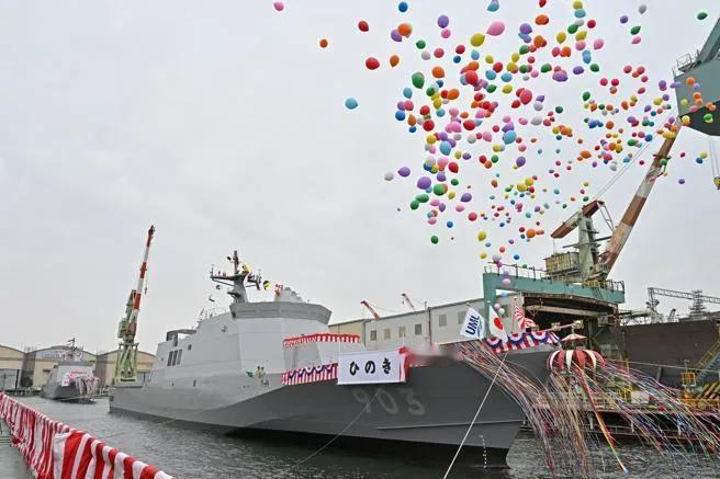 据军事网站报道，日本海上自卫队两艘新型巡逻舰“桧号”（OPV-903）和“杉号”