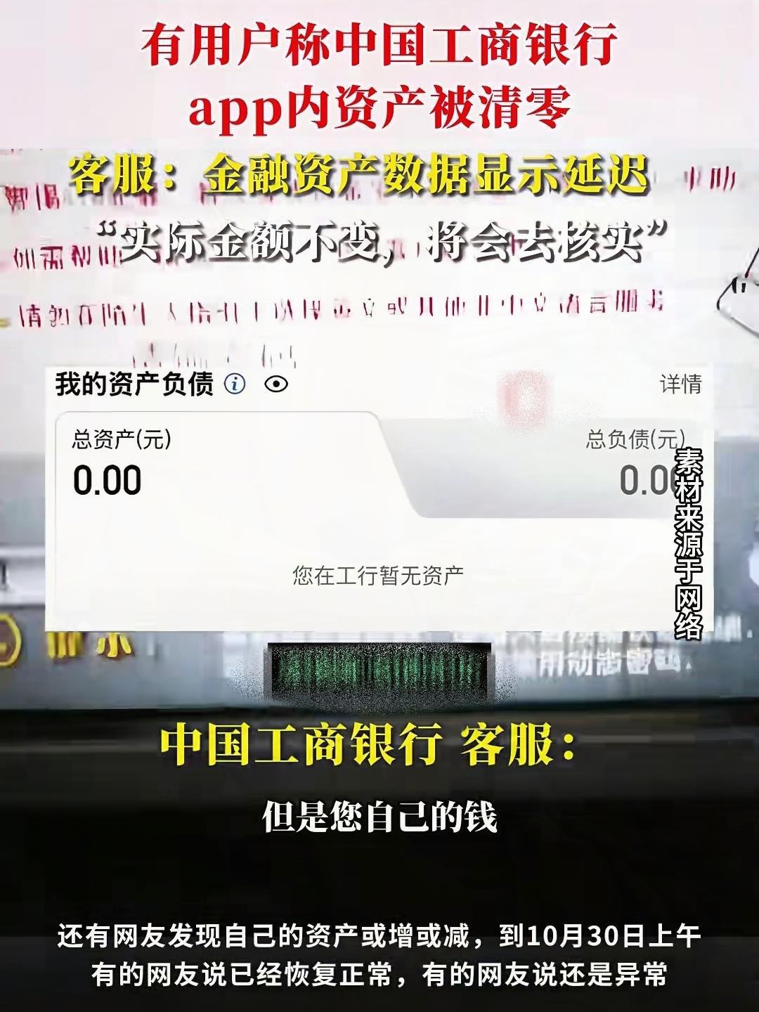 一夜醒来，
银行变天了，
不是因为利率低了，而是
在工商银行存钱的人，账户被清零