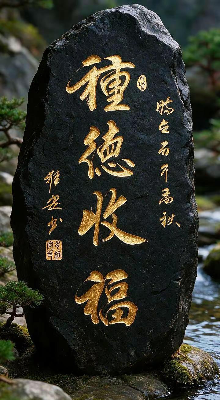 维安书法作品展示。AI金石篆金书法字