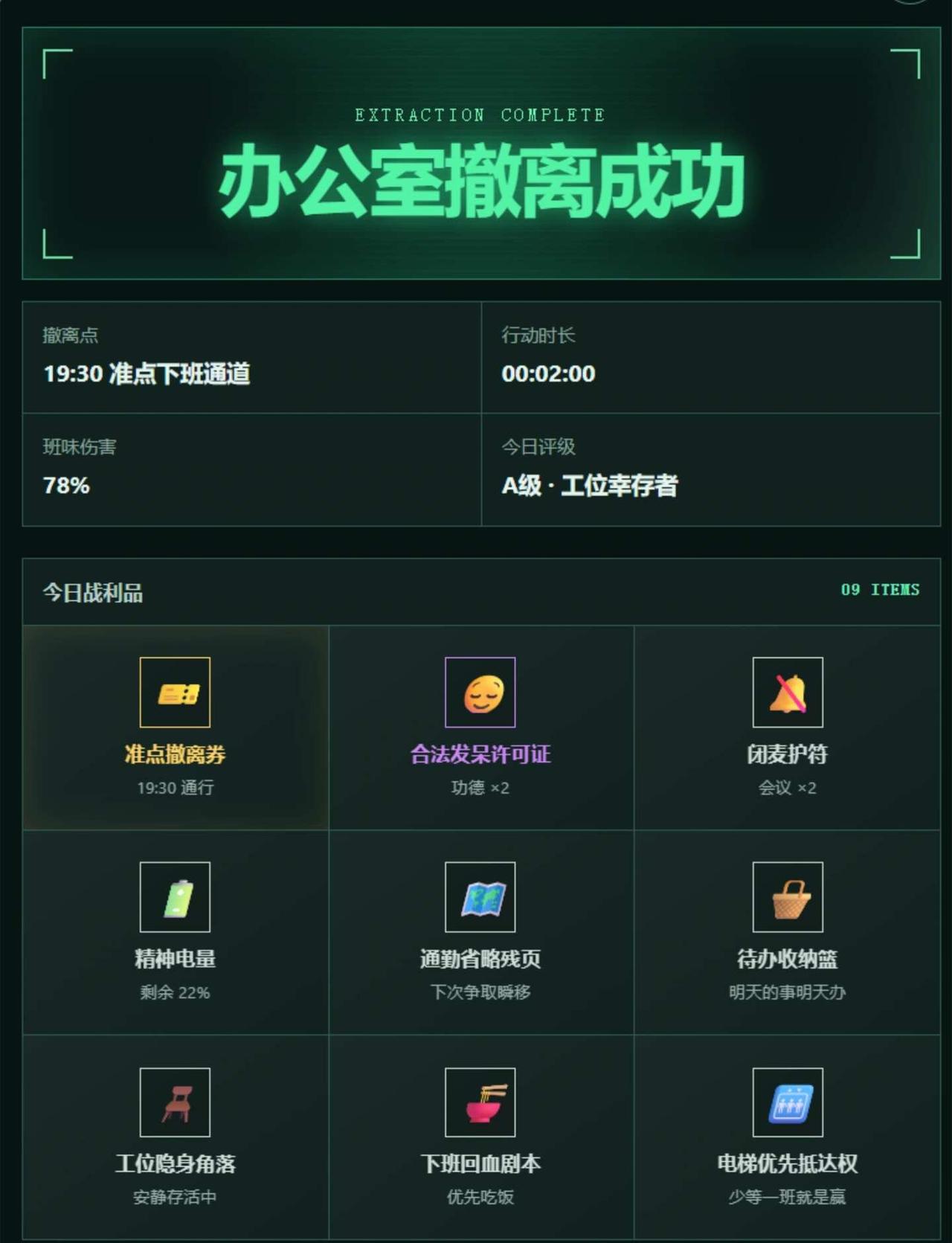 【红薯小工具】上班搜打撤
周五周五周五，圣洁的周五
庆祝一下，用小工具做了个上班