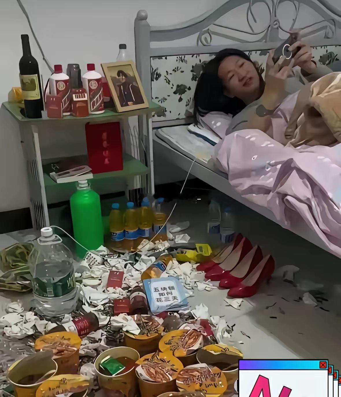 仔细看：乱糟糟的又整整齐齐的，她是怎么做到的？ 