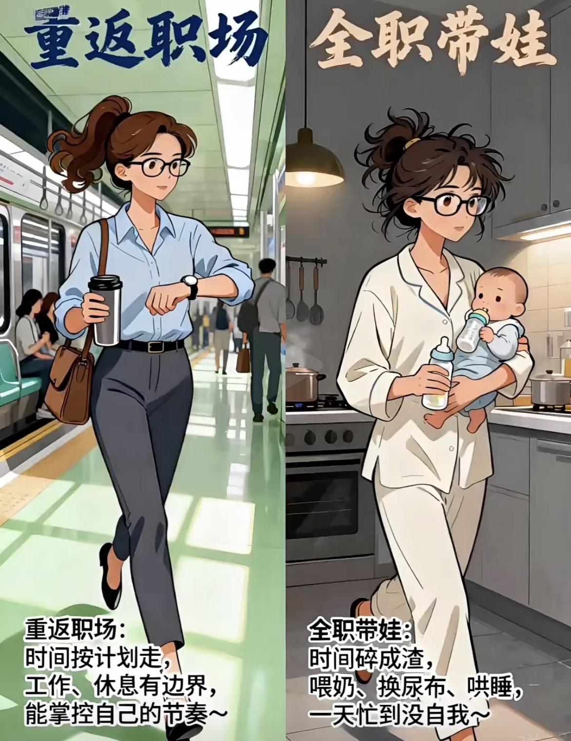 职场与带娃，各有光芒

重返职场

是按计划掌控生活节奏，在工作中收获认可与价值