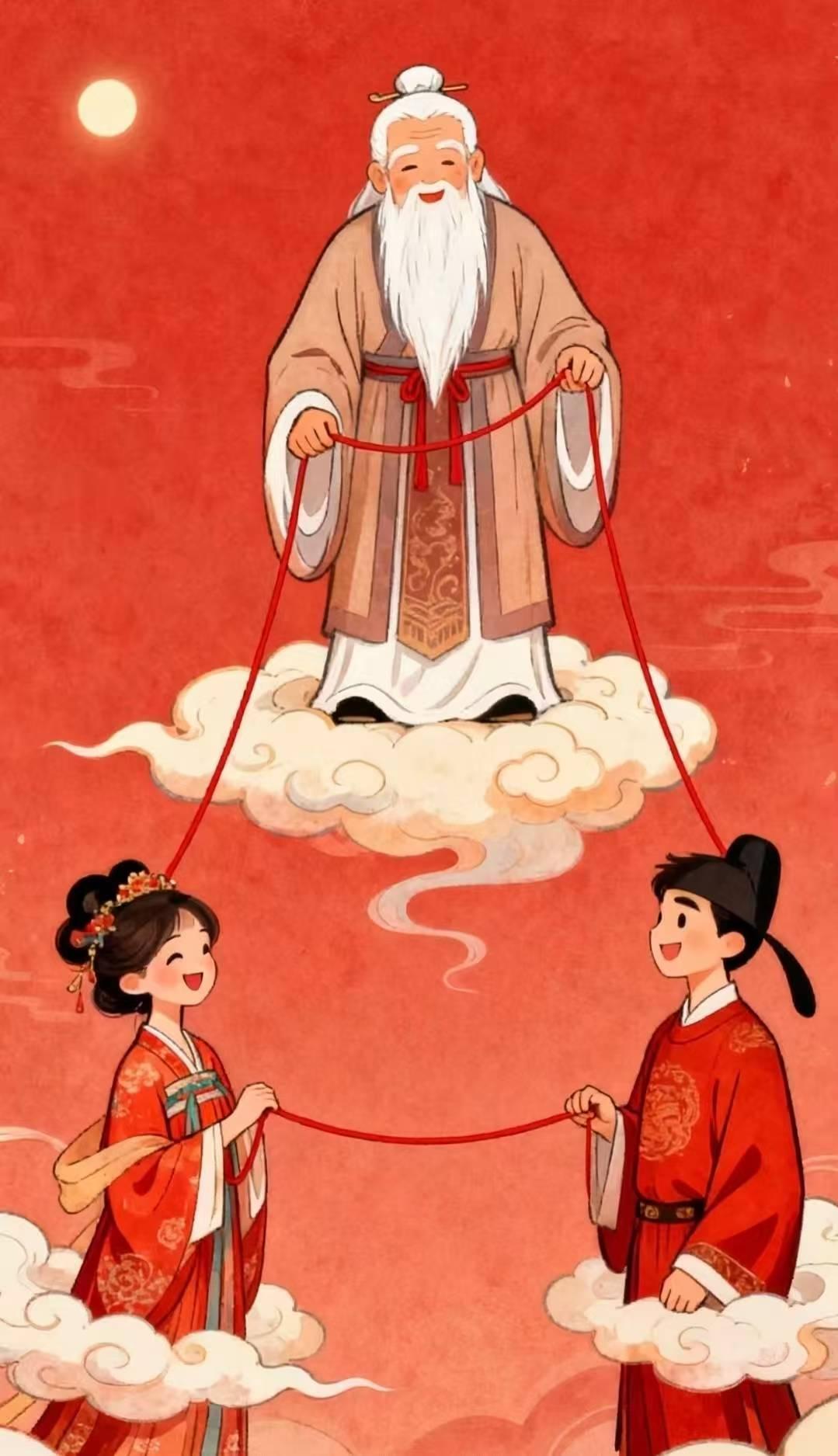 “天作之合，月老牵线”🌹👫💑