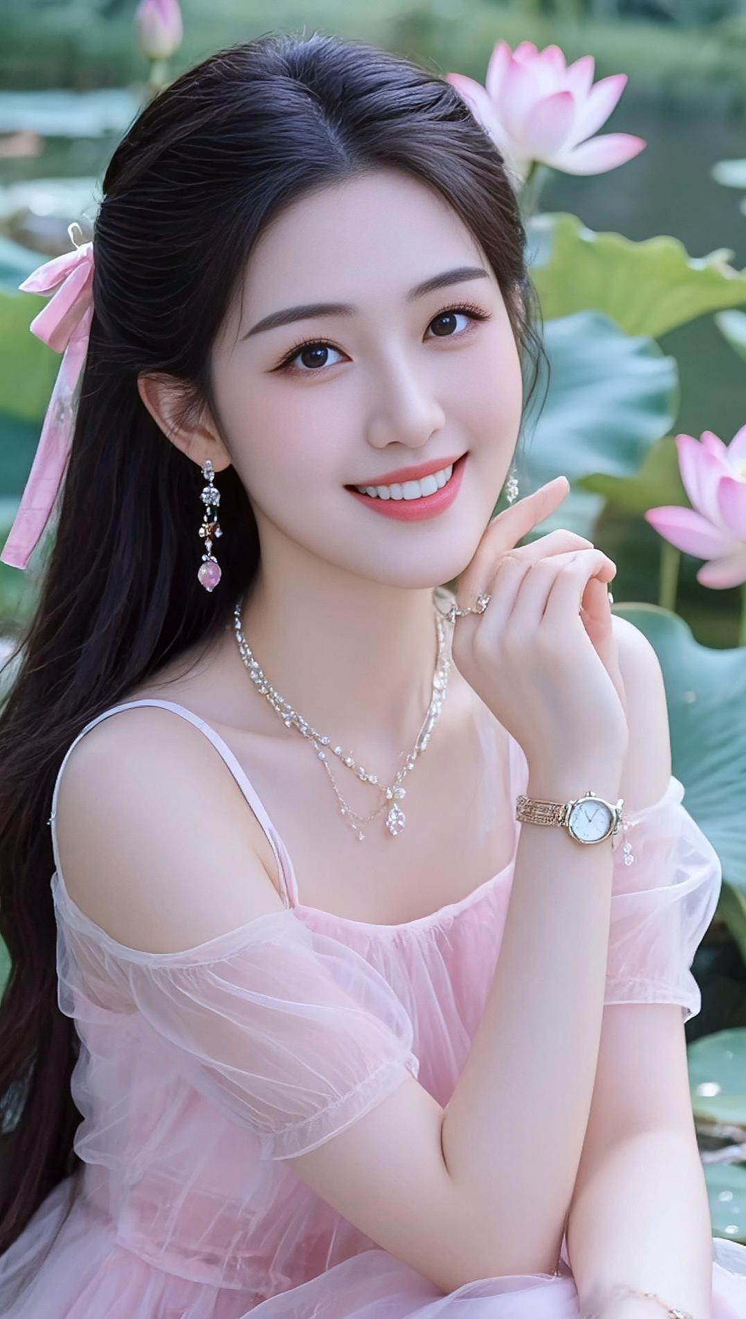 AI荷塘清新写真