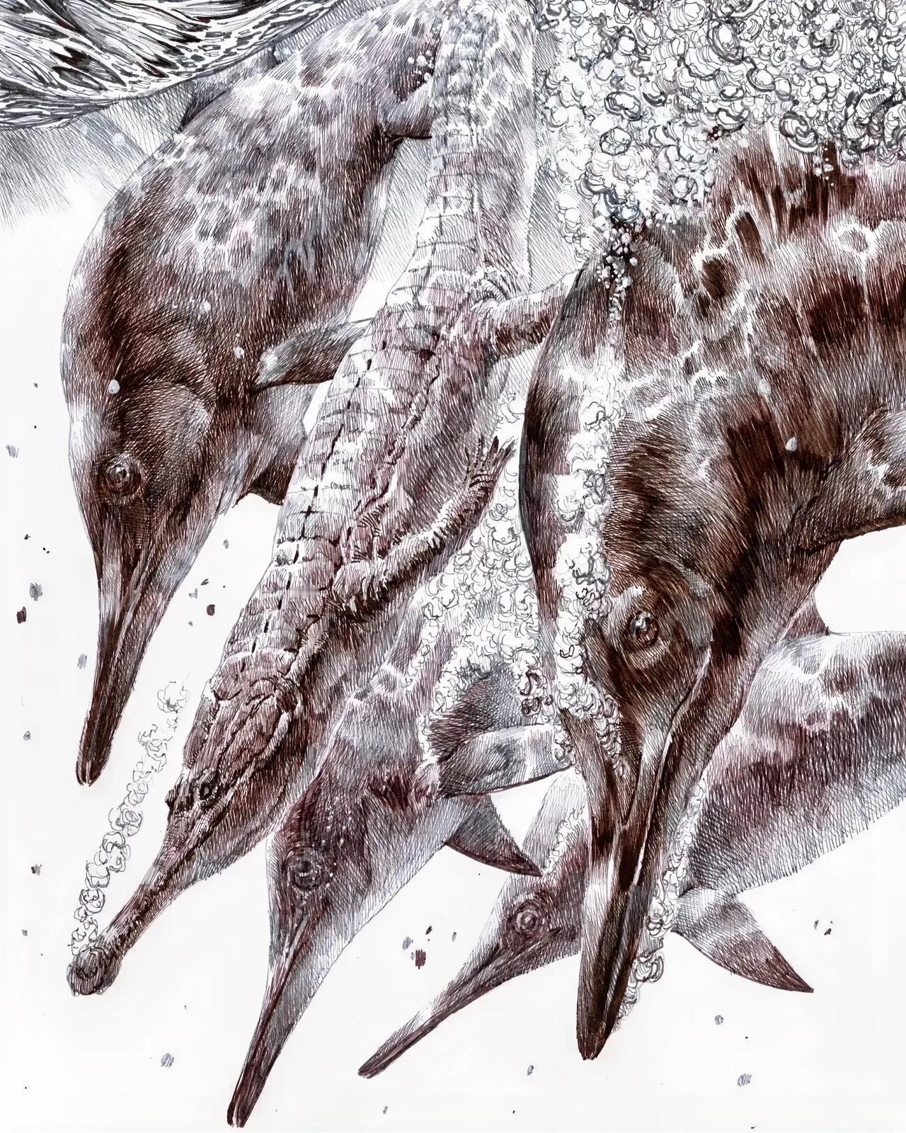 史蒂夫·怀特的史前生物绘画作品