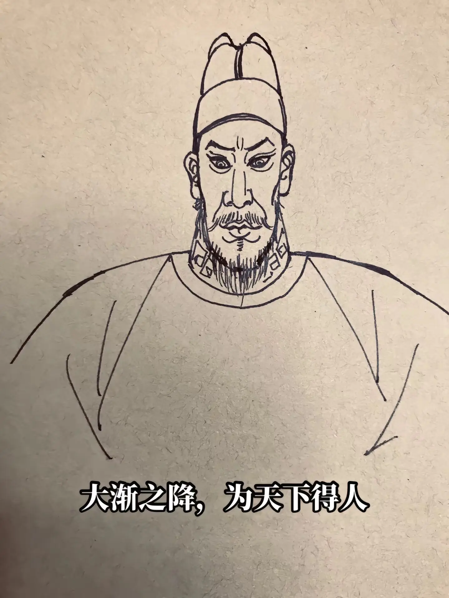 威武大将军。大明画画