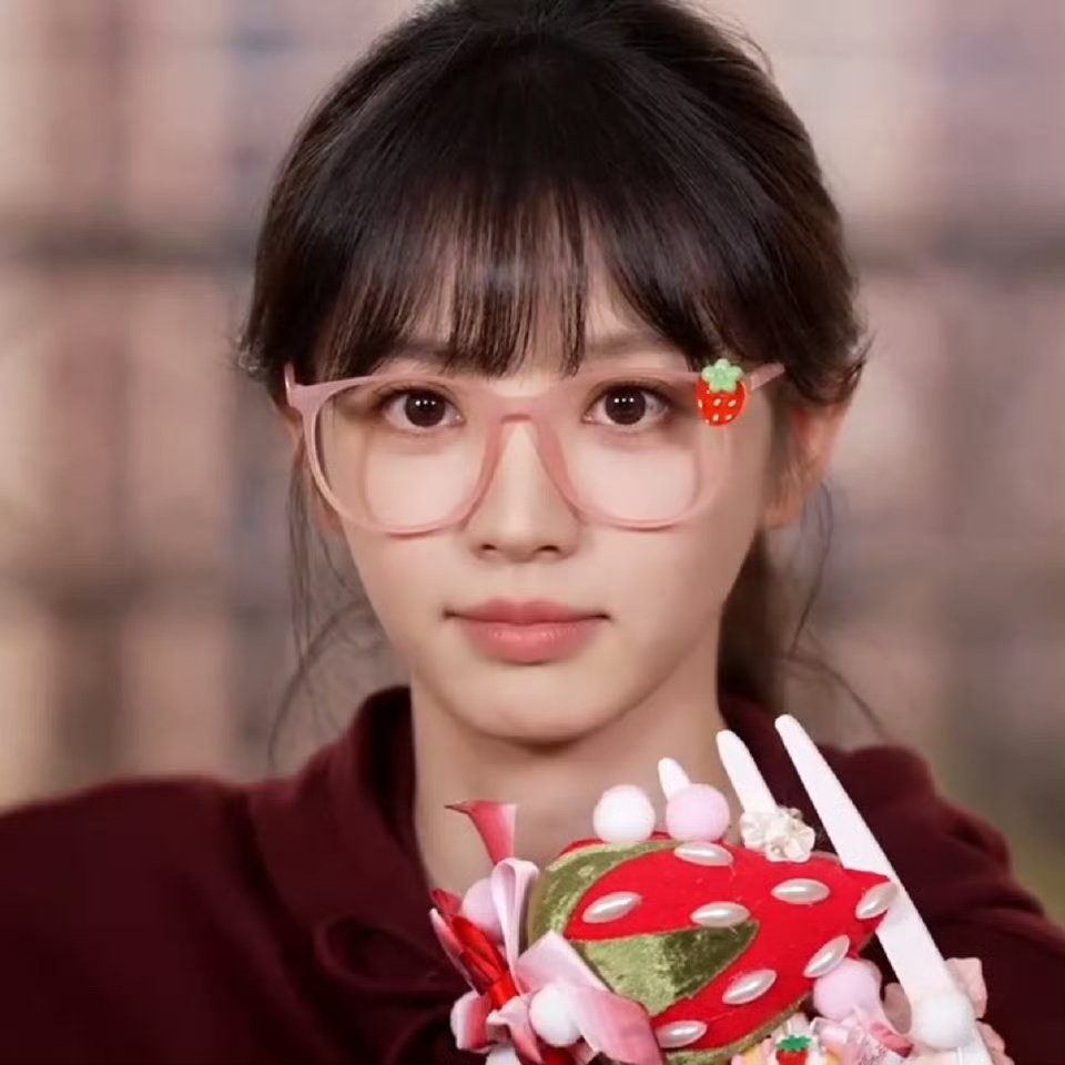 田曦薇草莓镜框田曦薇草莓眼镜田曦薇草莓镜框真的好可爱啊 ​​​