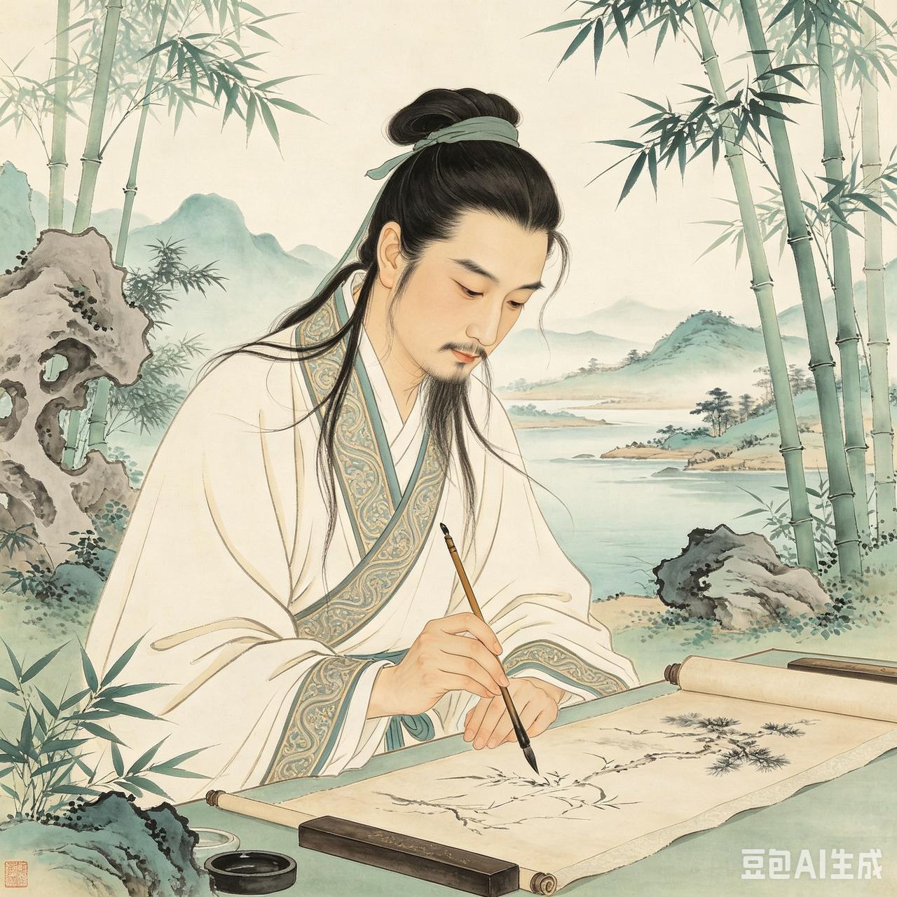 东晋顾恺之，人称“三绝”——才绝、画绝、痴绝。

才绝，是真正的文采风流。他曾跟