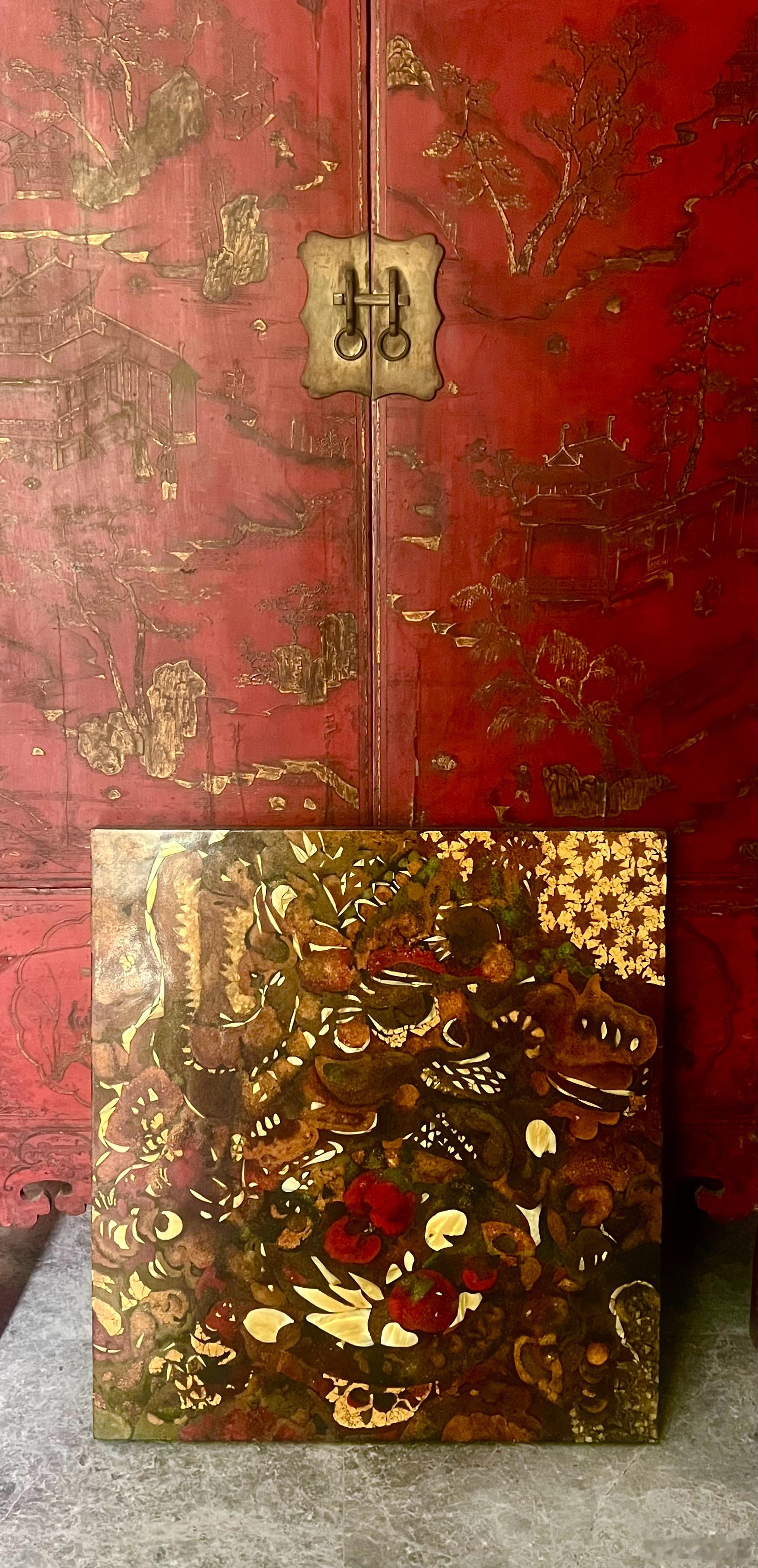 30年前的一幅 大漆画 ​​​