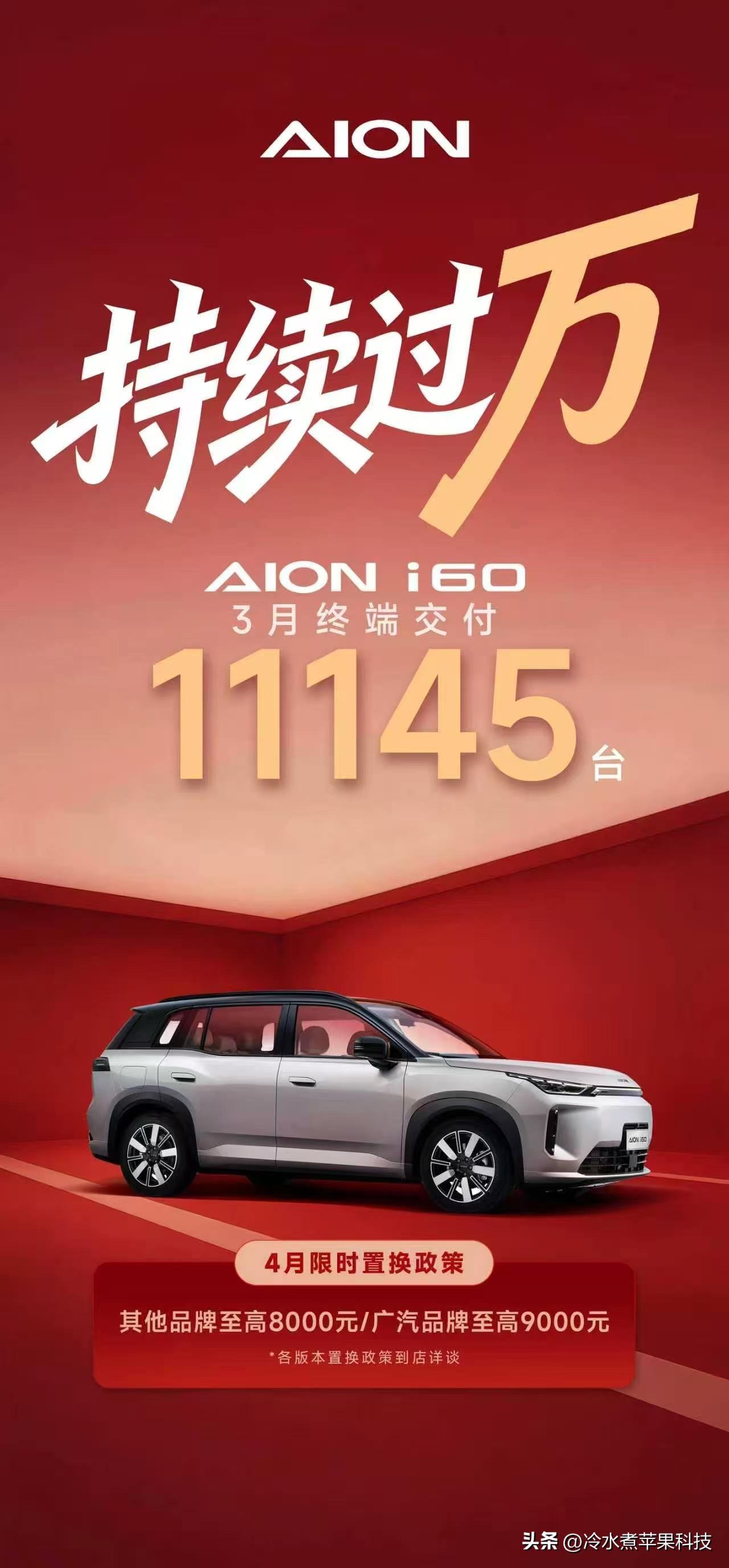 埃安i60在三月交出了一份令人瞩目的销量答卷，没错，热销11145台，持续月销破