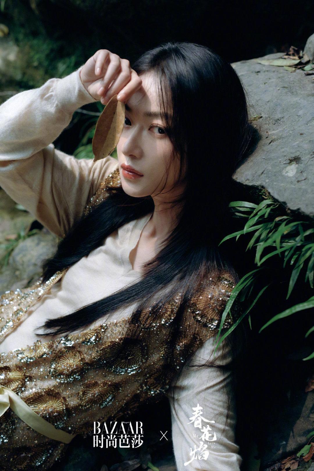 吴谨言｜时尚芭莎 x 春花焰大片，兼具古典温婉与摩登 ​​​
