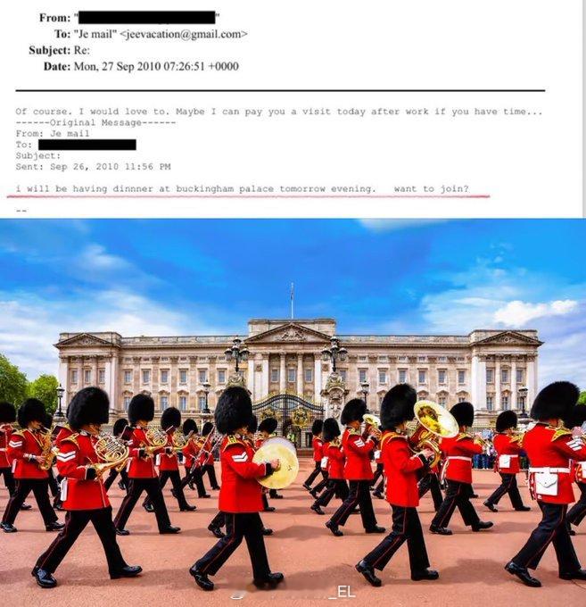 2010年，爱泼斯坦漫不经心地邀请某人到白金汉宫共进晚餐，可能是走了安德鲁王子的