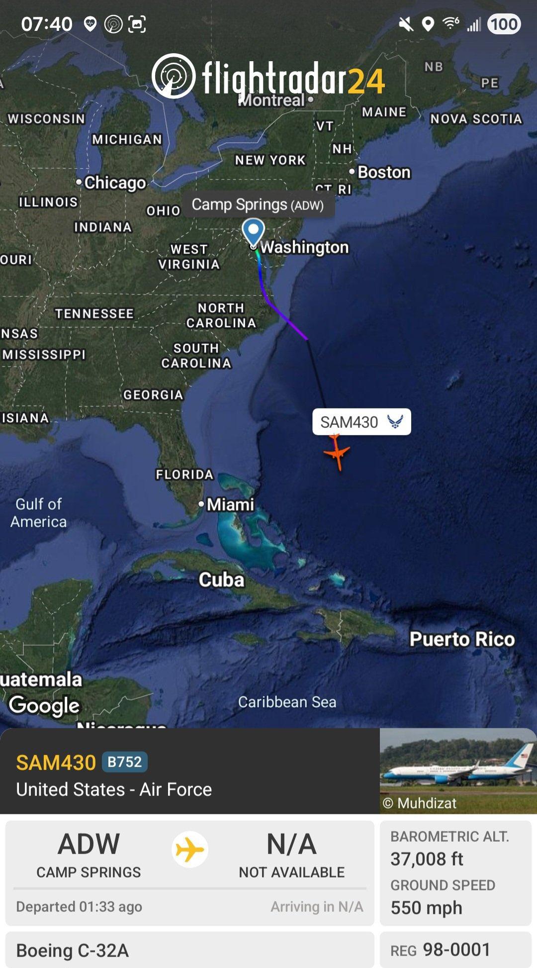 美国国防部长正在前往多米尼加共和国首都圣多明各的途中