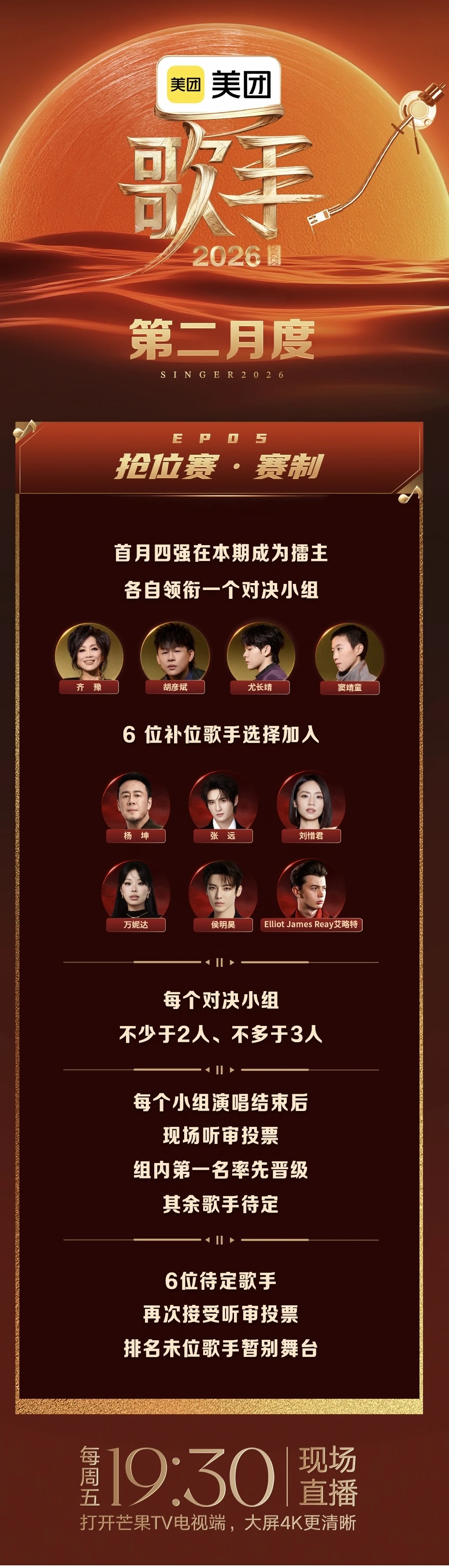 歌手全新赛制出炉！你们最期待谁？