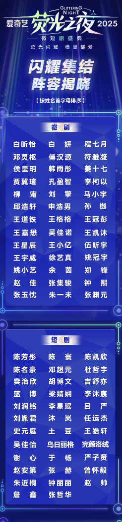 2025荧光之夜阵容官宣 🥝不语，只是一味邀请微短剧霸总[酷]马小宇、申浩男、