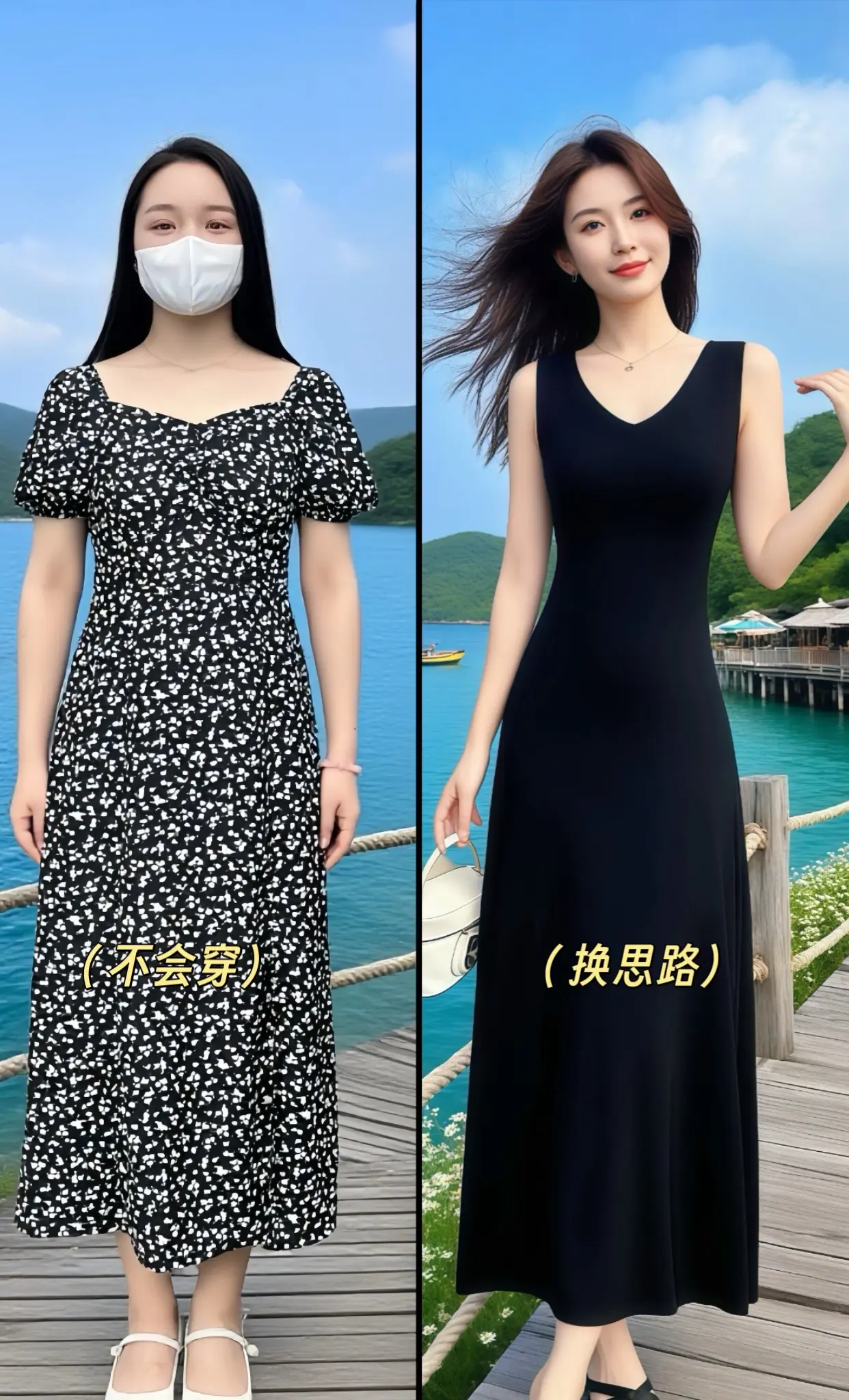 最超前的入秋搭子出现了 梨形身材穿搭 显瘦穿搭 黑色连衣裙 张予曦毕雯...