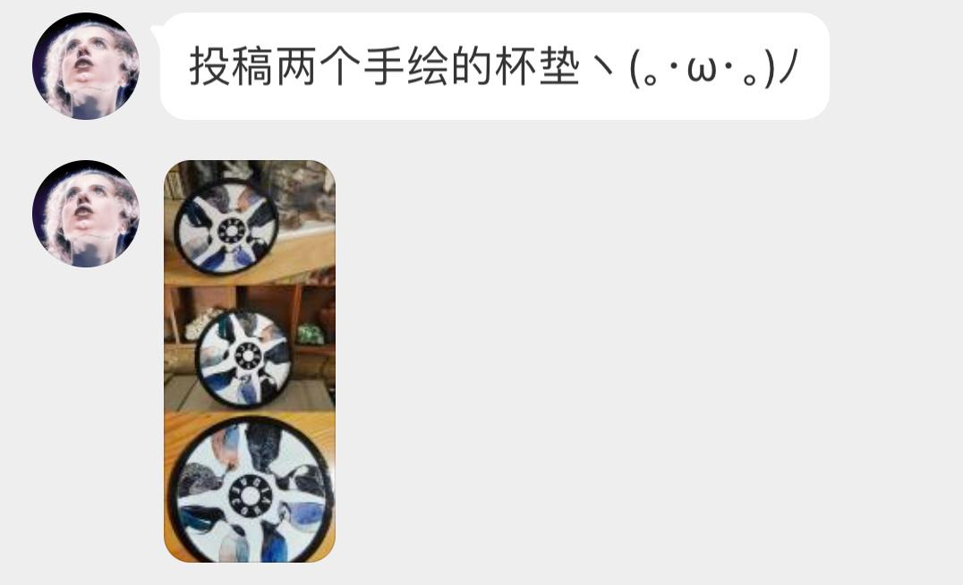 #小天才的鸟类绘画# 手绘的小鸟杯垫[开学季]好棒呀 ​​​