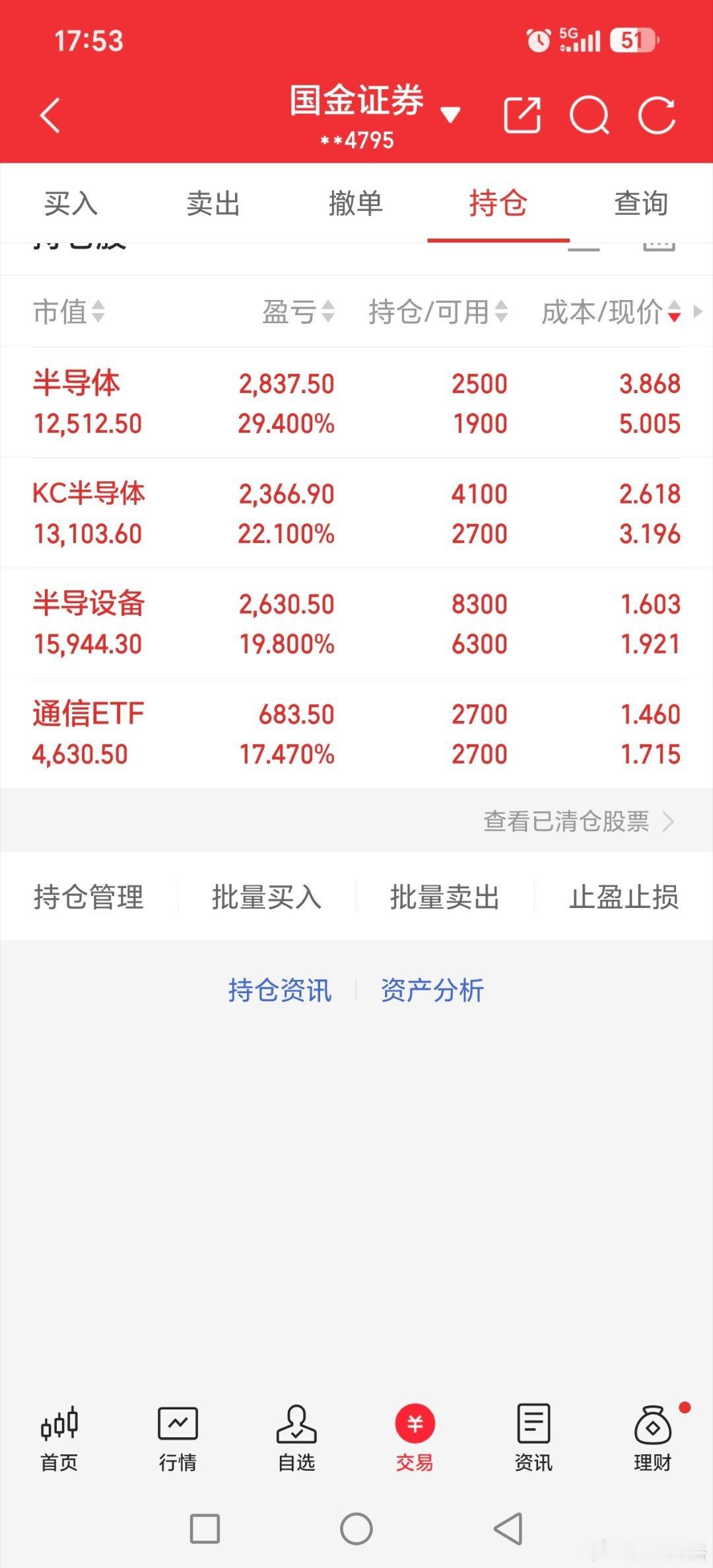 最近半个月多，整体还是半导体加cpo，当然半导体仓位比cpo多不少黄金多家公司提