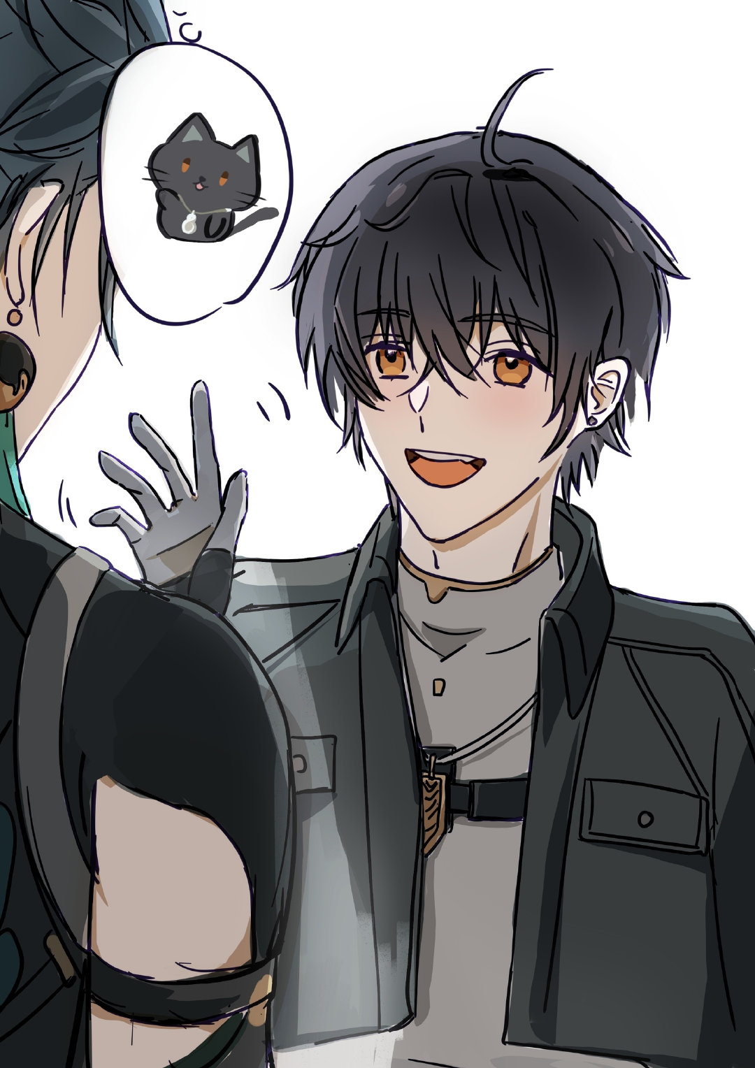 男主笑起来憨憨的像个猫猫#鸣潮##爱游引力# ​​​