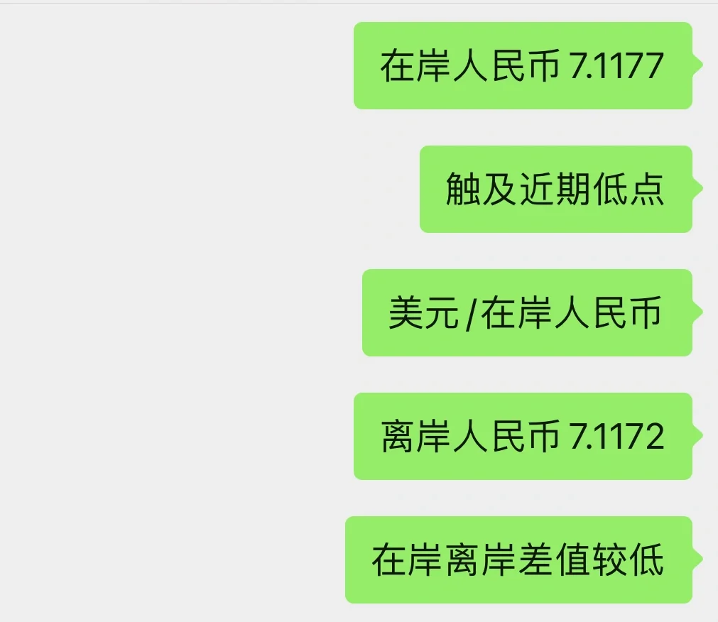 在岸离岸人民币价差走窄啦