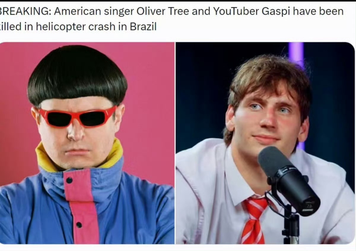 歌手OliverTree空难去世，美国另类流行歌手Oliver Tree于当地时
