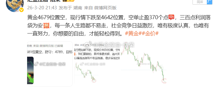 2026.3.20日操作5单，4胜1负！共收割990点利润。自律是船桨，习惯是风
