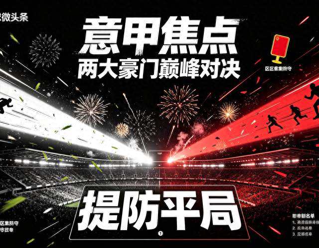 意甲深度前瞻：尤文图斯VSAC米兰！两大豪门巅峰对决