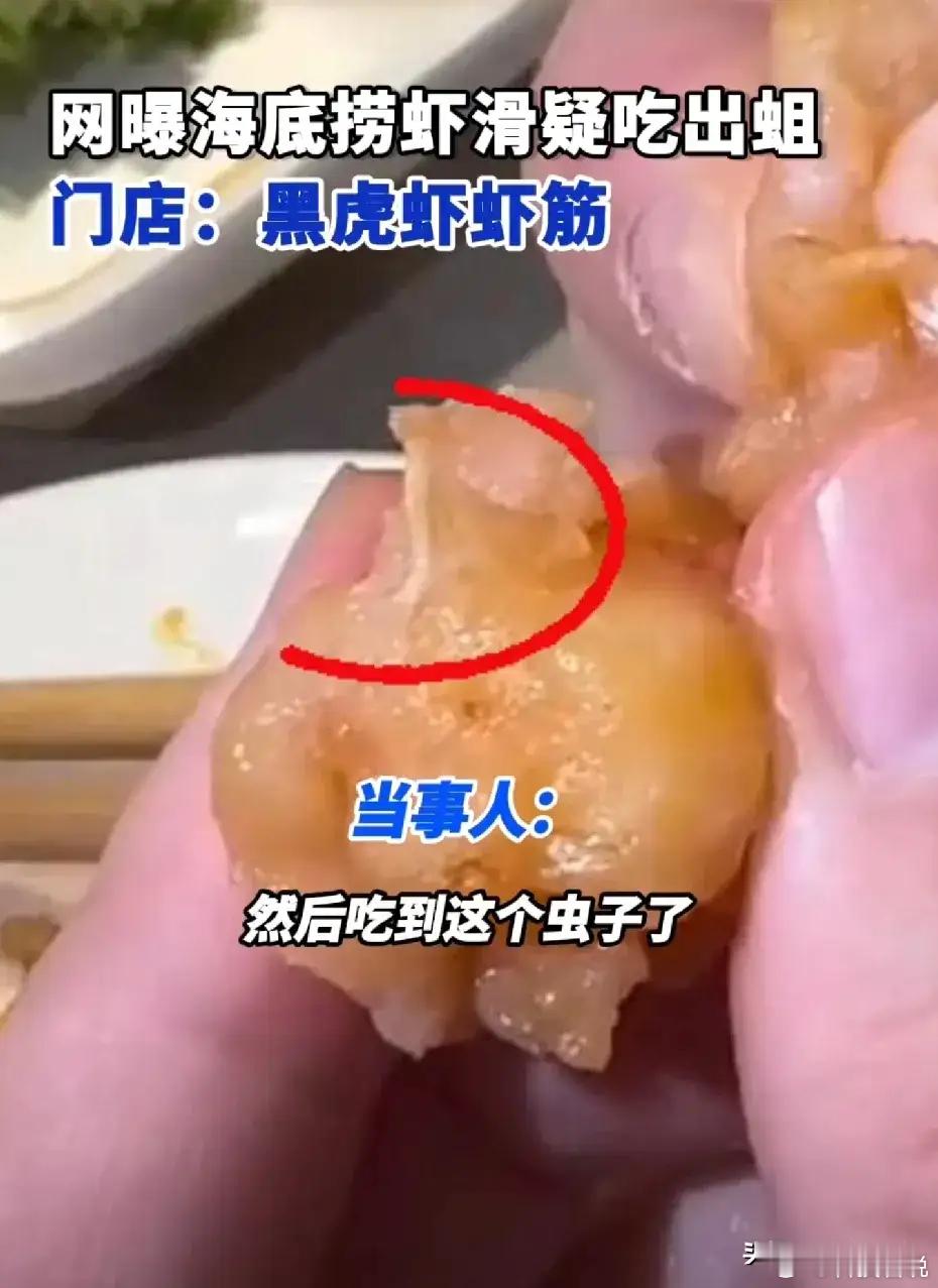 网曝海底捞虾滑吃出蛆 真的不敢再外面吃东西了，这样的事件频出将引发大家对于食品安