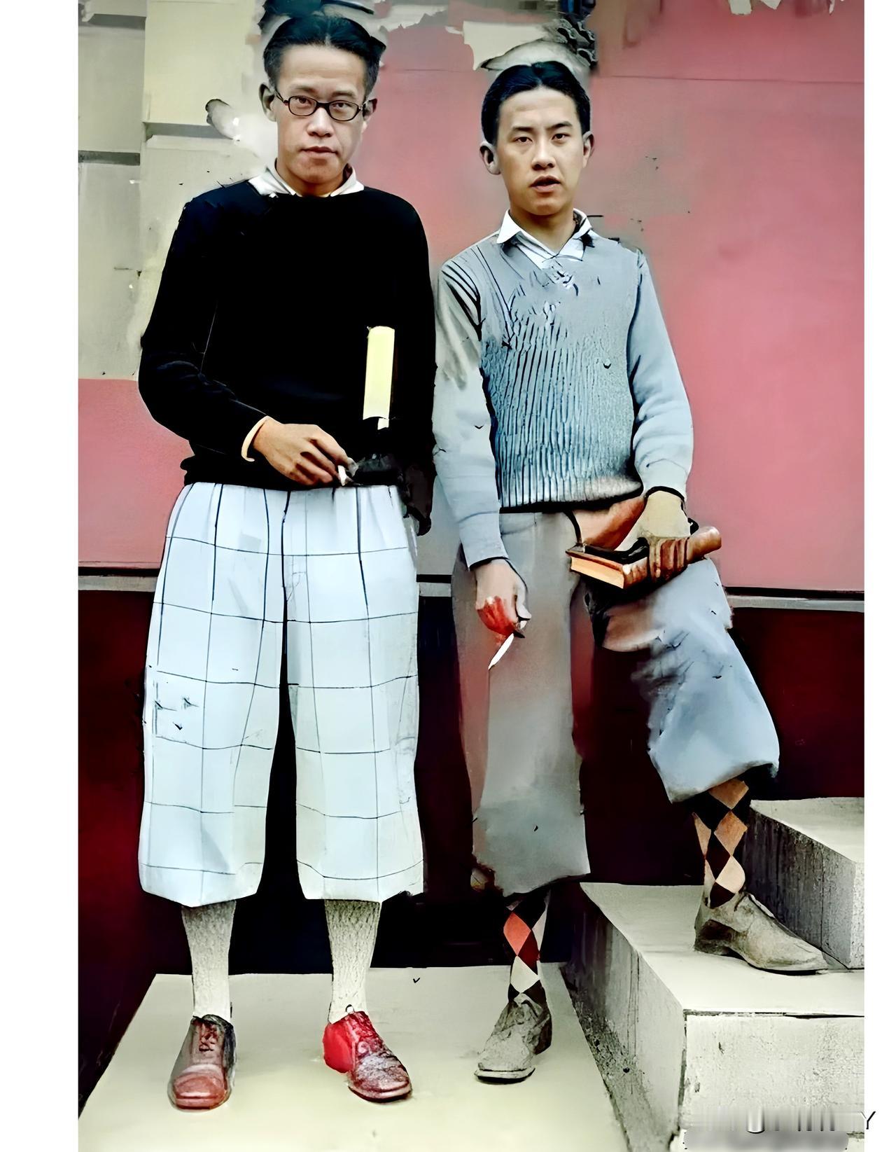 这便是袁世凯的两个儿子年轻时的真实模样，这可不是演戏，也而非演员扮演，而是一九二