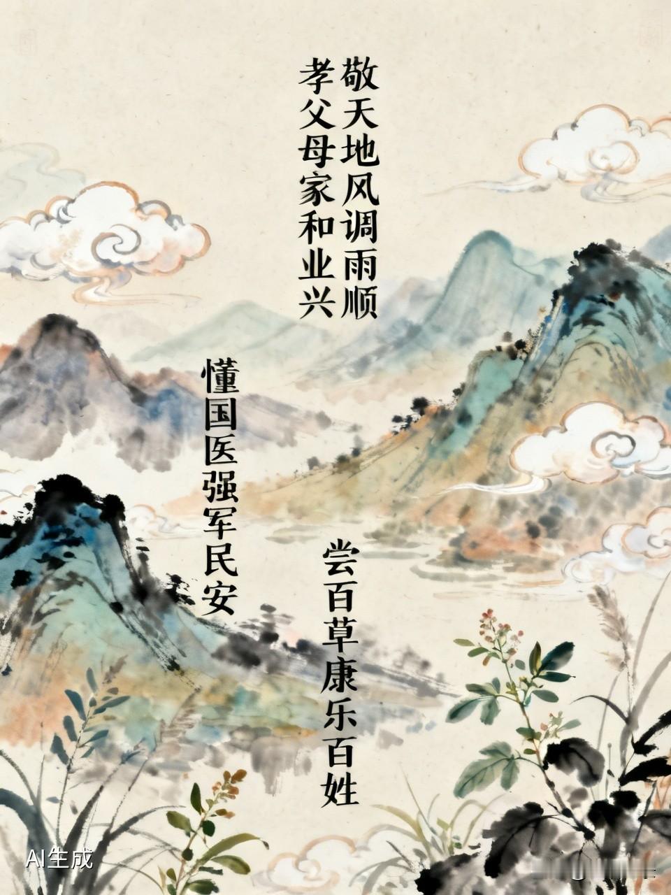 “敬天地风调雨顺，孝父母家和业兴。懂国医强军民安，尝百草康乐百姓”，这几句话真的